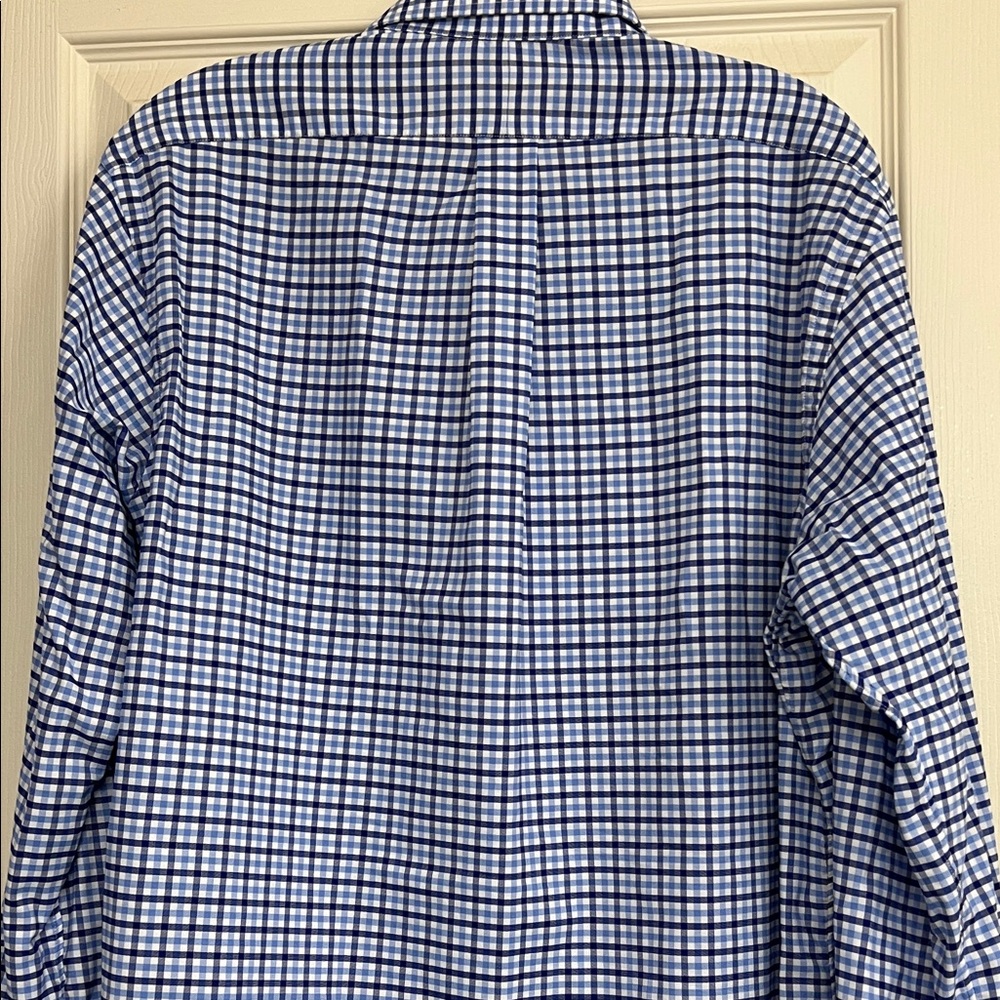 Polo by Ralph Lauren Men's Navy and White Plaid Shirt - Picture 4 of 6